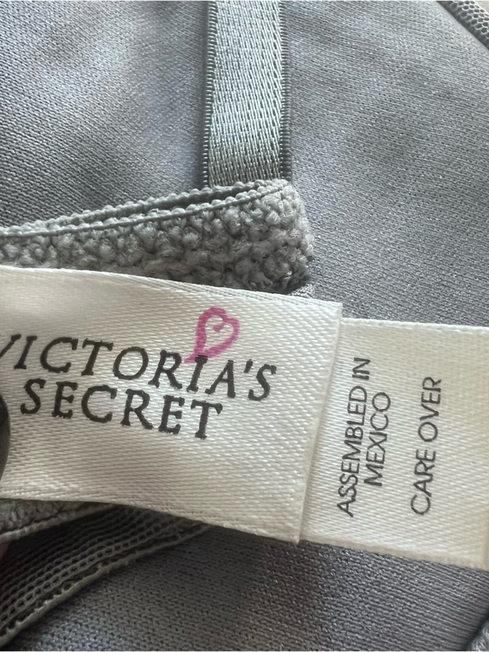 Vintage Victoria’s Secret grey mesh sequinned bra 36C thong L NWOT deadstock y2k - Picture 5 of 17